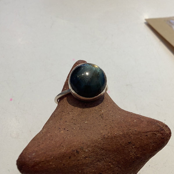 Anillos Vicente obsidiana,turq.