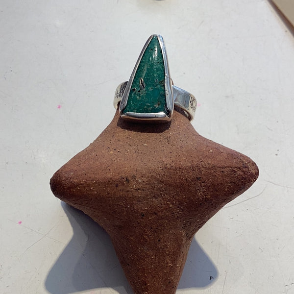Anillos Vicente obsidiana,turq.