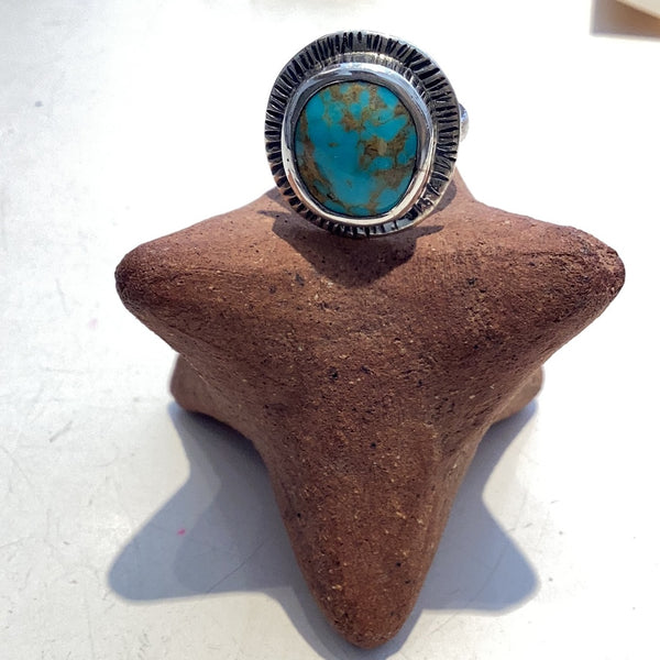 Anillos Vicente obsidiana,turq.