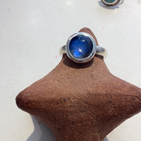 Anillos Vicente obsidiana,turq.
