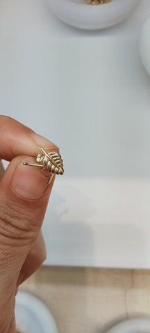 aretes hojas