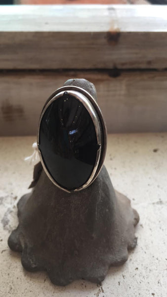 Anillos Vicente obsidiana,turq.