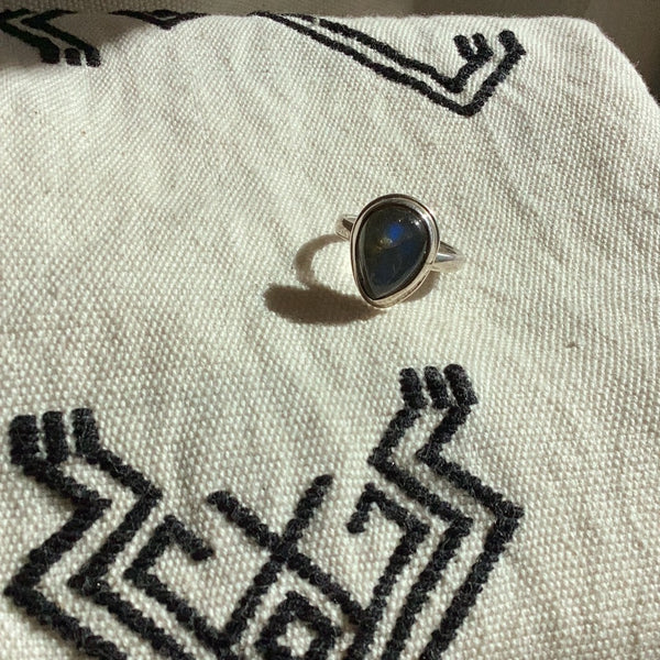 Anillos Vicente obsidiana,turq.
